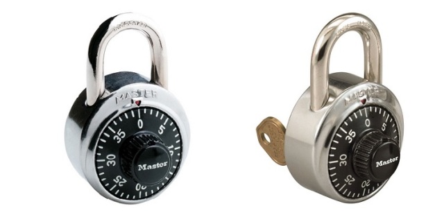 Master Lock 1525 General Security Combination Padlock with Key Control  Feature and Colored Dial 1-7/8in (48mm) Wide